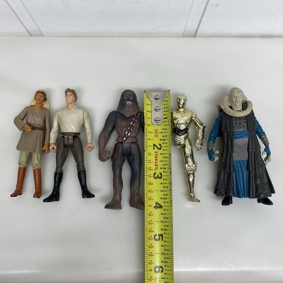 Vtg 90s Kenner Star Wars Action Figures Loose Chewbacca Bib Fortuna Luke - Picture 14 of 14